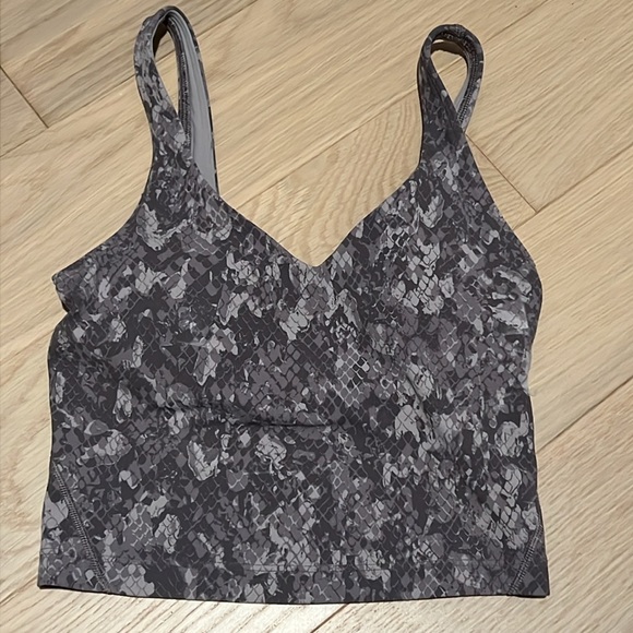 Lululemon Align Cropped Tank Bra sz 0 Snake Skin - Picture 3 of 6